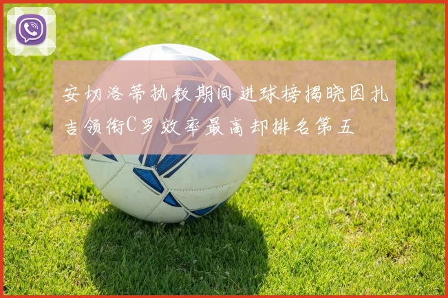 安切洛蒂执教期间进球榜揭晓因扎吉领衔C罗效率最高却排名第五